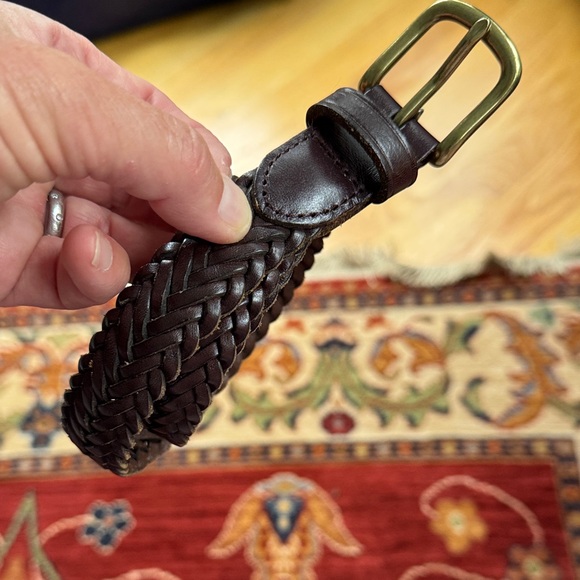 Polo by Ralph Lauren Boy’s Brown Leather Braided Belt - Picture 4 of 4